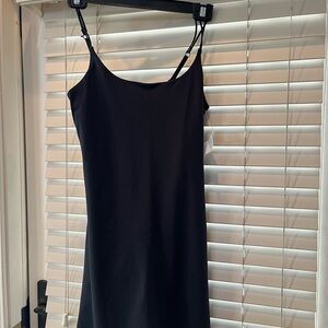 Elegant Black Spaghetti Strap Dress